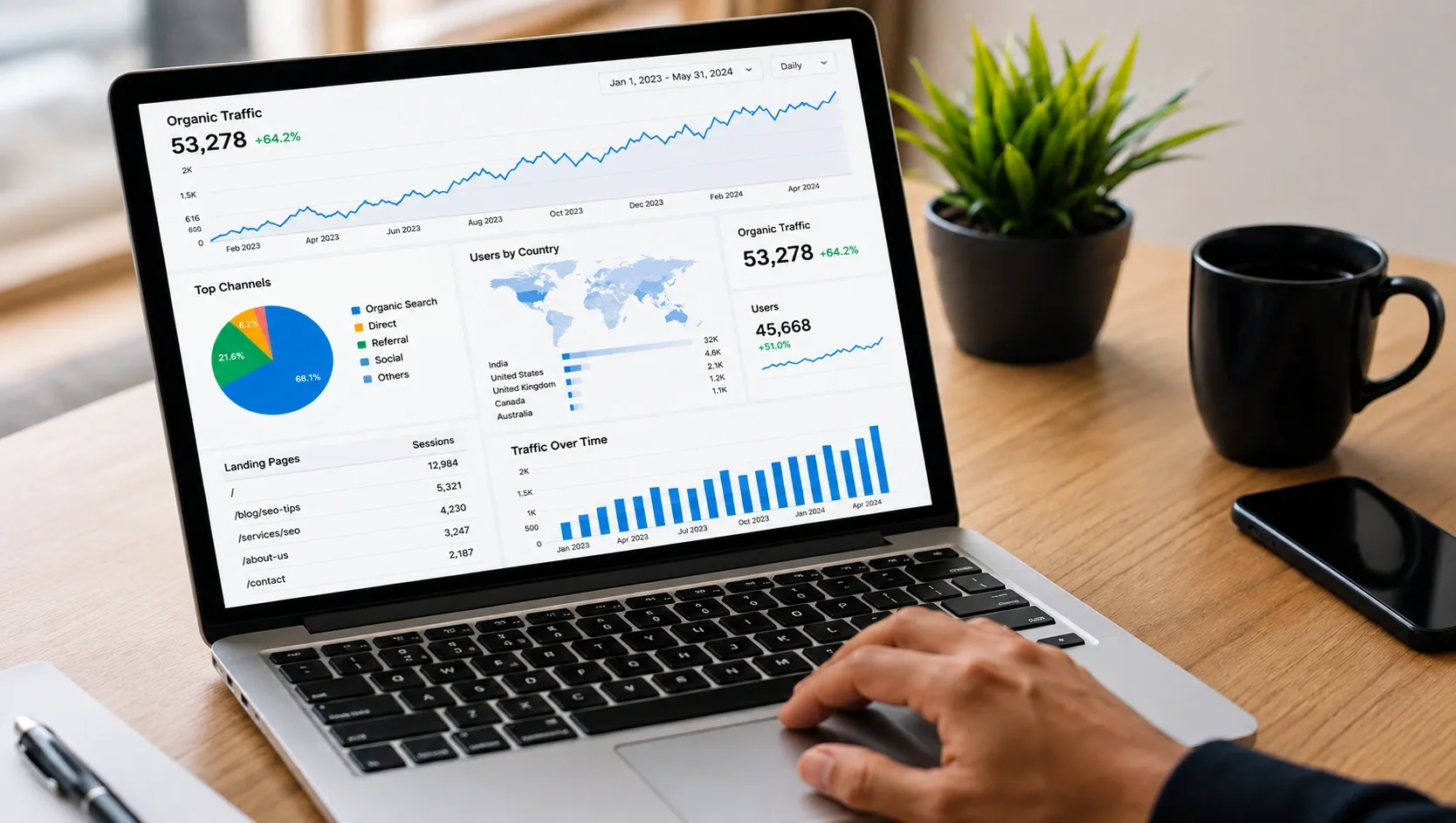 On-Page SEO optimization and website analytics